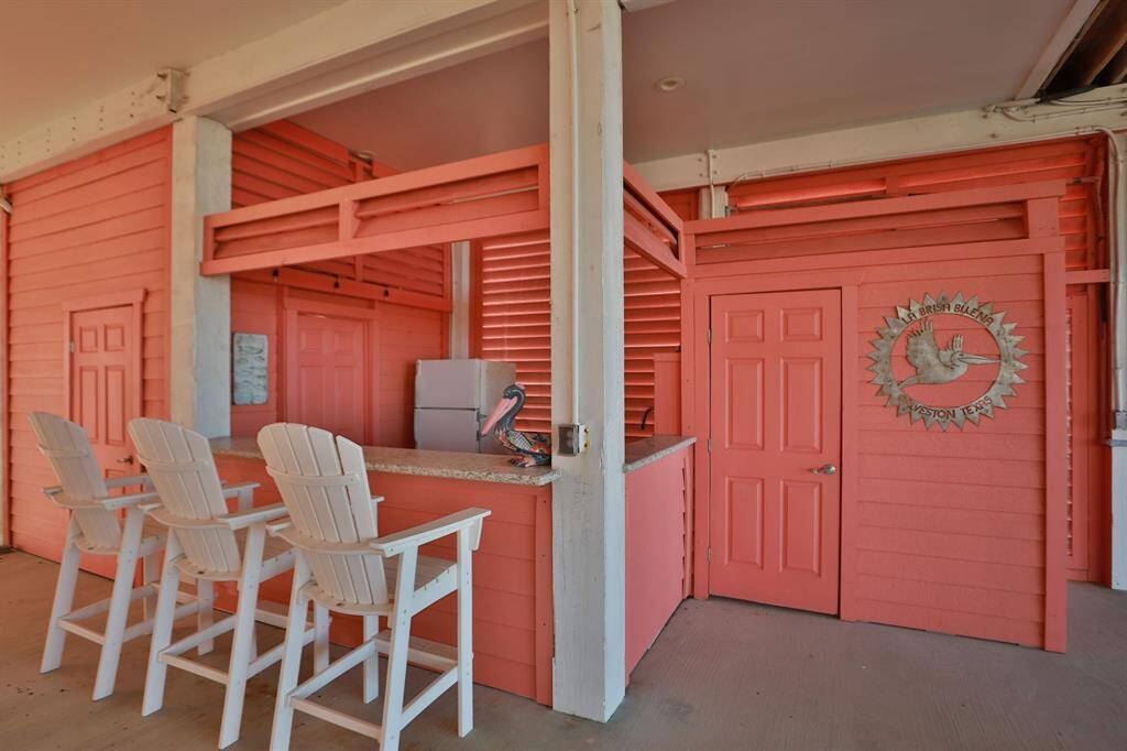 Bar area downstairs is ready for your next gathering.