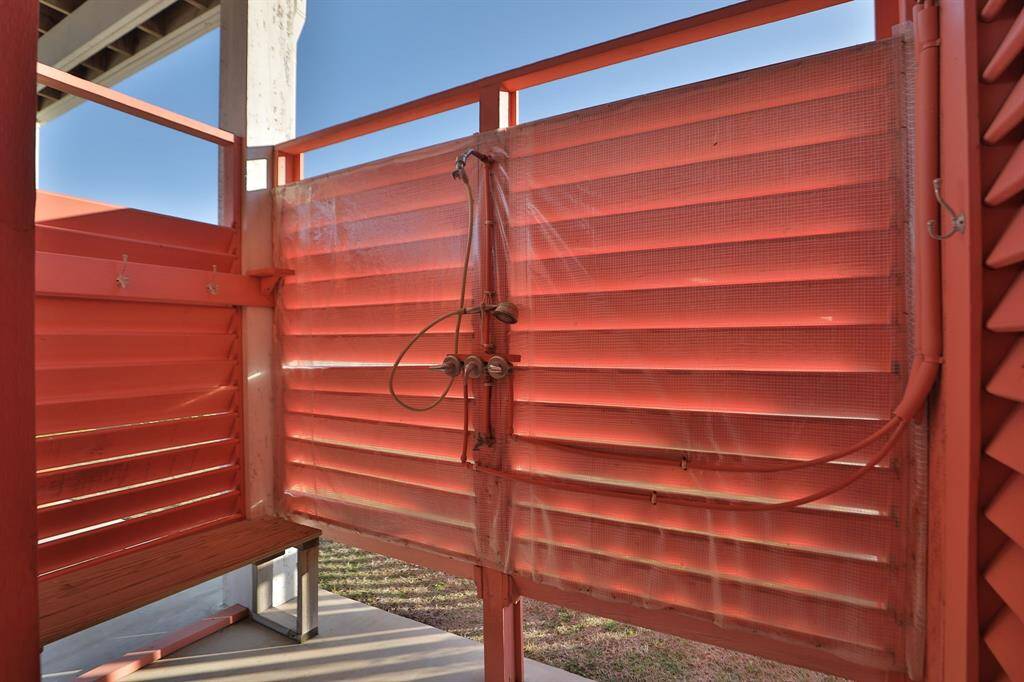 Outdoor shower so you can rinse off the salt & sand.