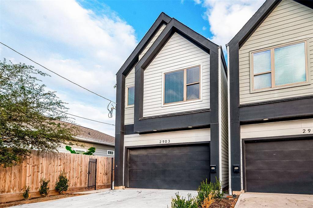 2 story modern home with a private backyard.