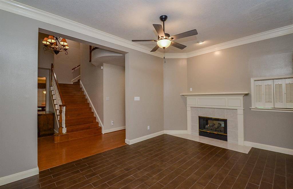 View from the formal living room looking towards the foyer.