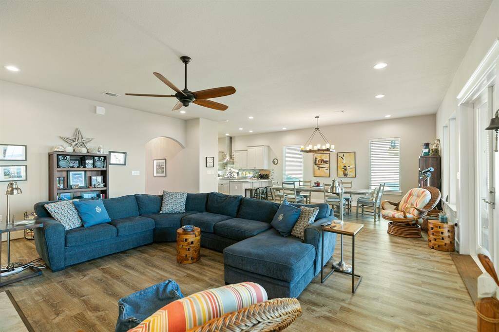Living room is open to dining area and kitchen offering a large space for entertaining.