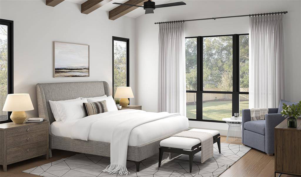 Representative rendering of the Primary Bedroom at 1209 Willard