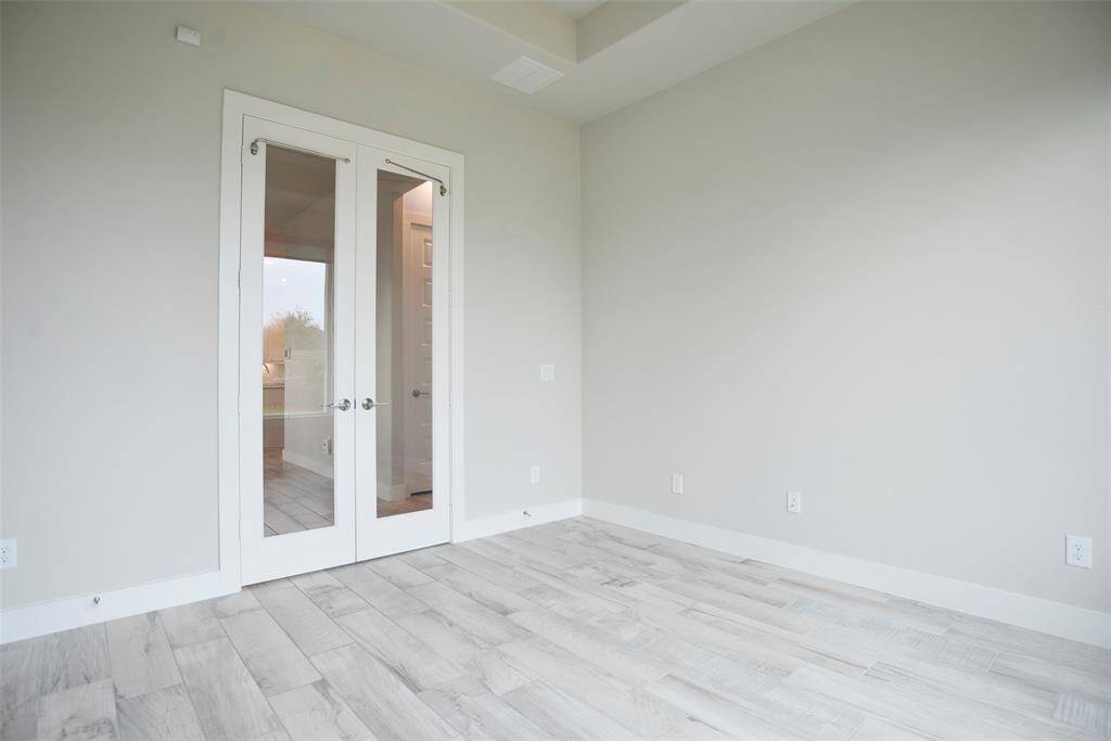Office features double doors