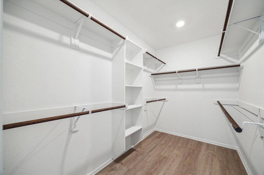 Large walk in closet off the primary bath.
