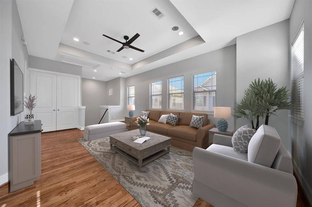 View of living room :2. Virtually staged.