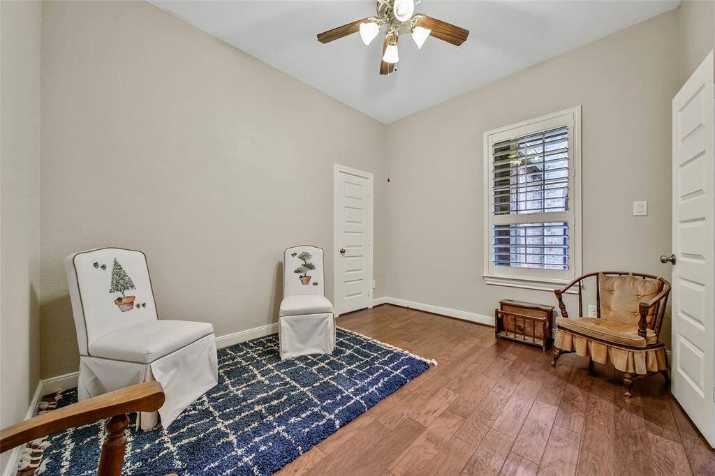 The 4th bedroom with a large walk-in closet easily transitions to a space that fits your needs - private study, media, workout, nursey, etc.