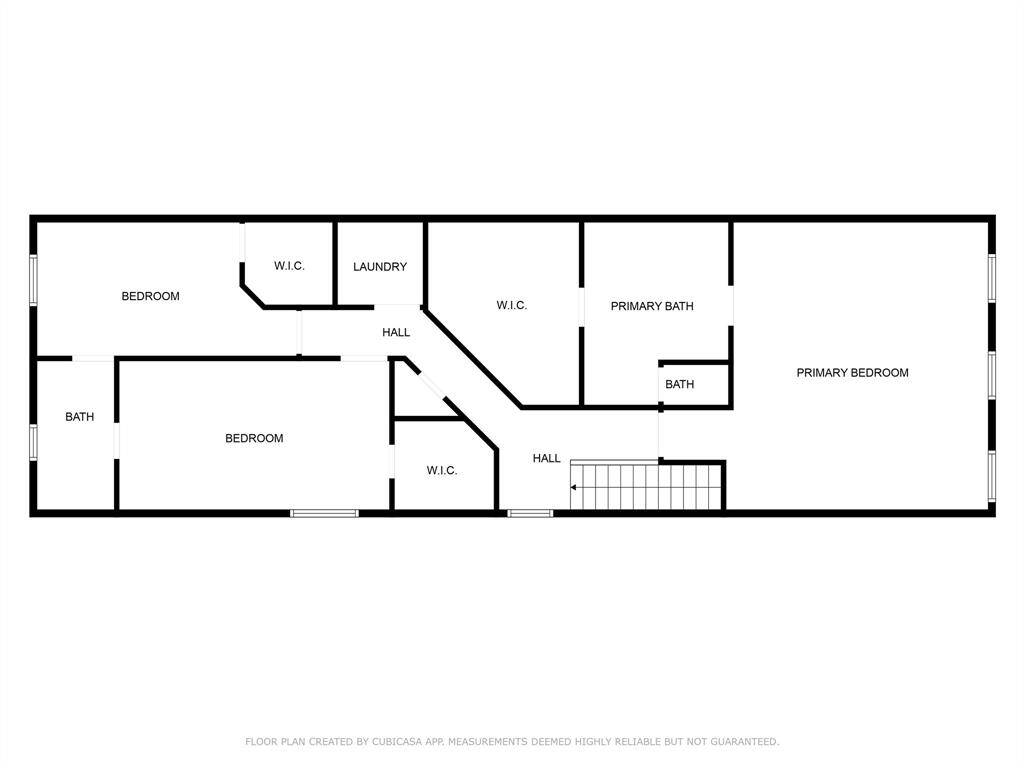 Second level floor plan.