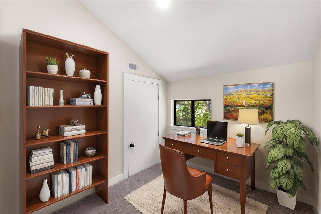 Virtually staged - Bonus room #2 makes an excellent office space. This room is attached to the primary bedroom upstairs