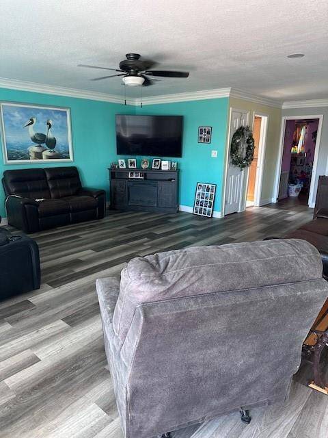 Living area is open to the kitchen.
