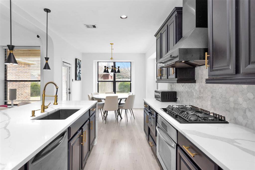 Tons of counter space and cabinet storage.