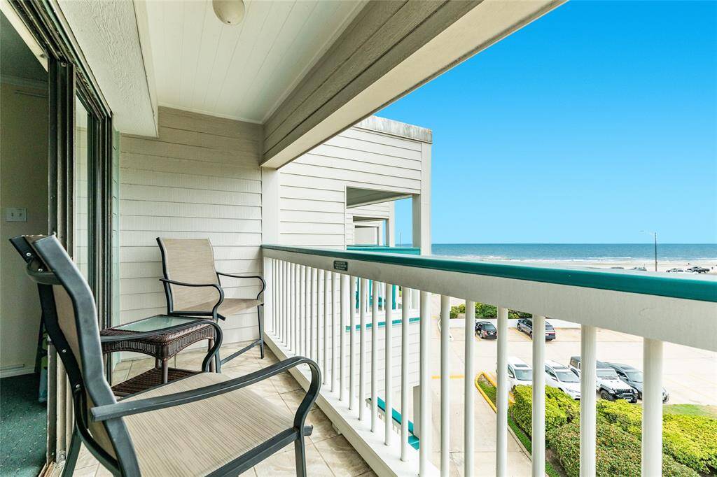 Enjoy your evening sunsets and morning sunrises from this 3rd floor balcony.