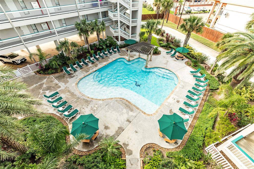 One of 2 pools with one being heated.
