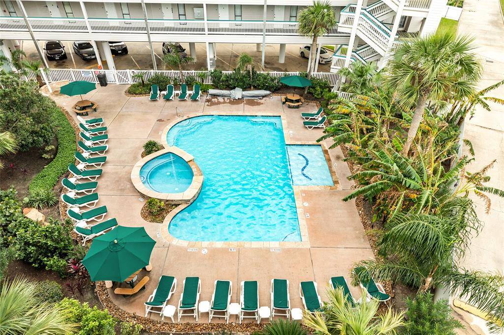 One of 2 pool with one being heated.