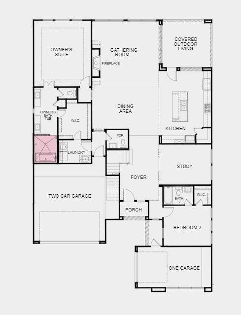 Structural options added include: Soaking tub in owner's suite and full guest bath.