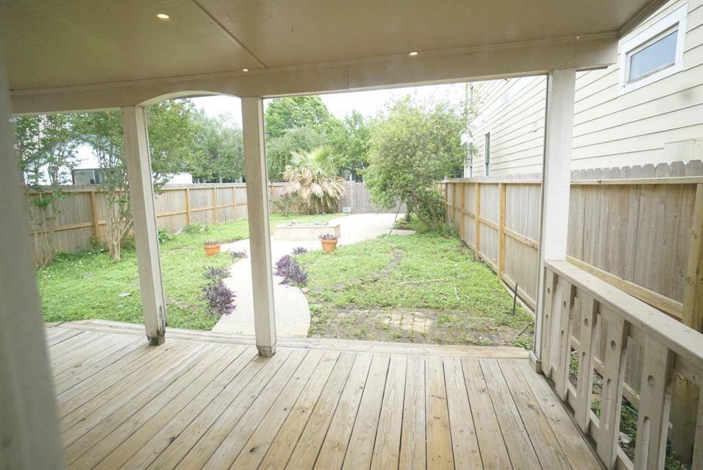 Comfortable back porch
