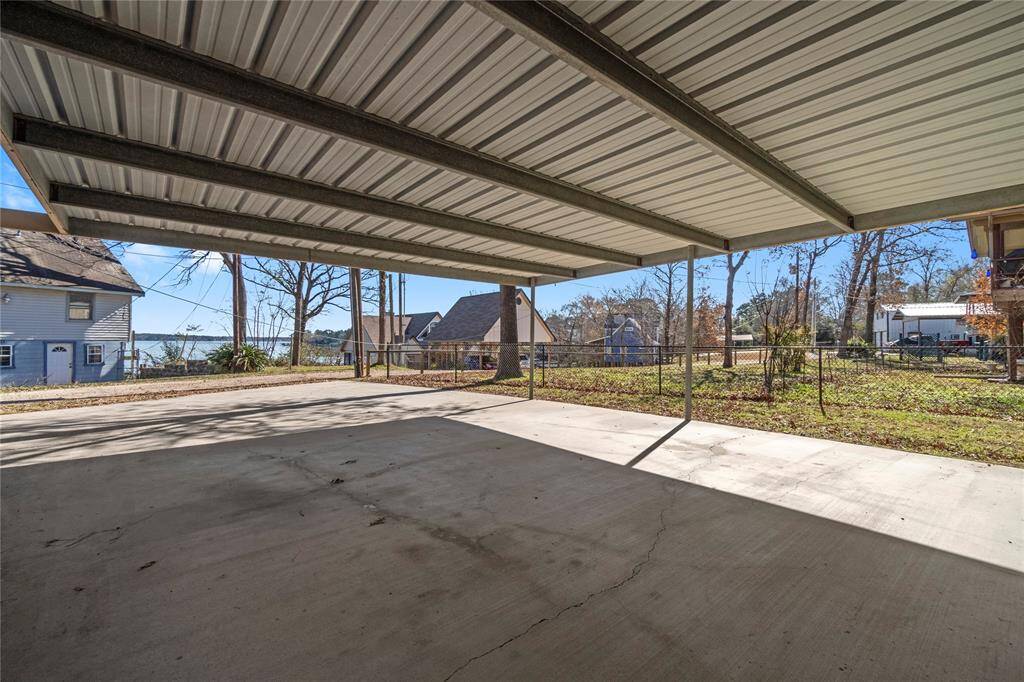 Lake views from the carport