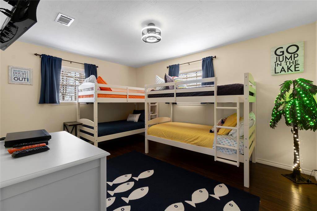Main level large bunk room with double wide closet