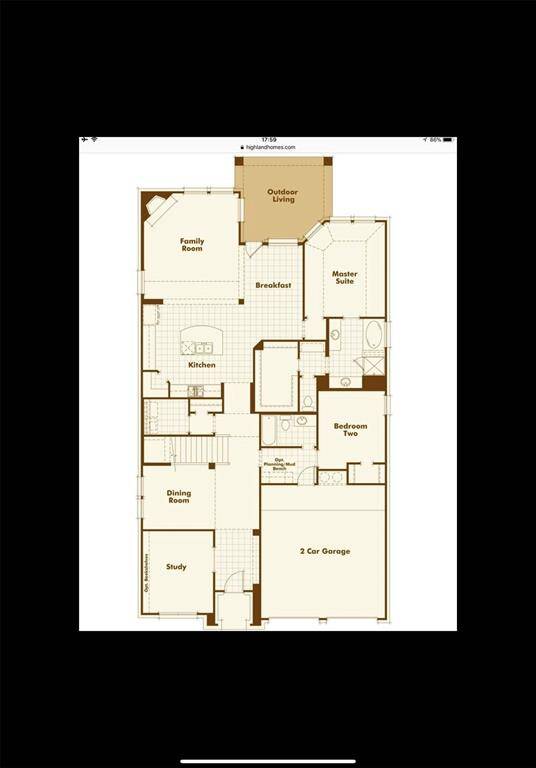 Downstairs Highland Homes Plan#535