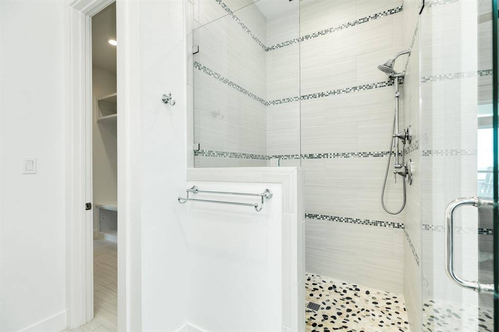 Large, walk-in shower in the owners suite