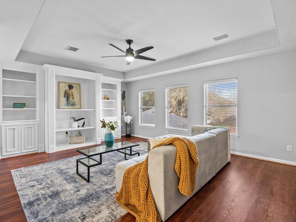 Bright game room with sleek built-ins and a welcoming design