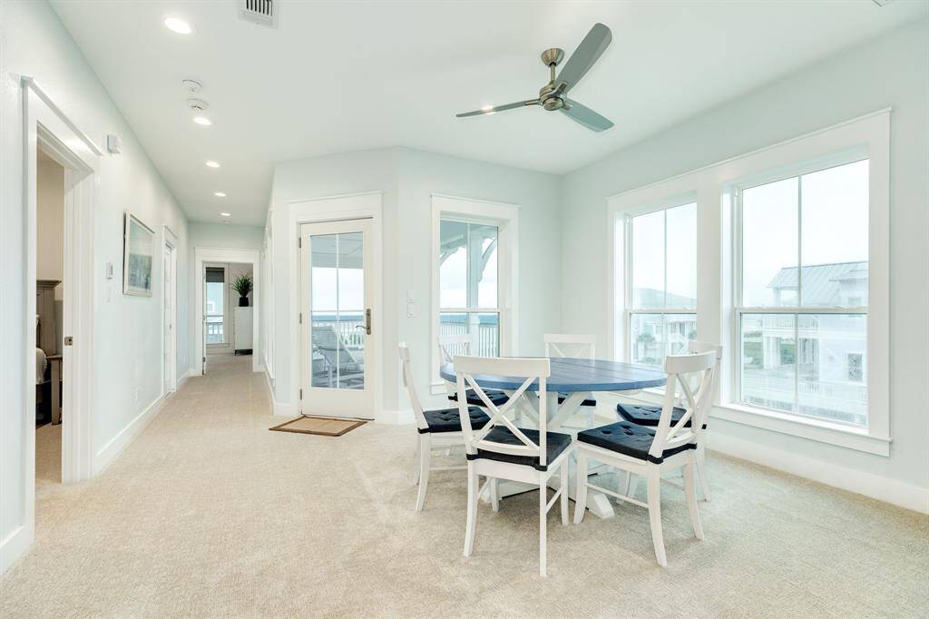 This space is adjacent to the media area and is a wonderful place to work on a puzzle or play a board game or card games with friends.