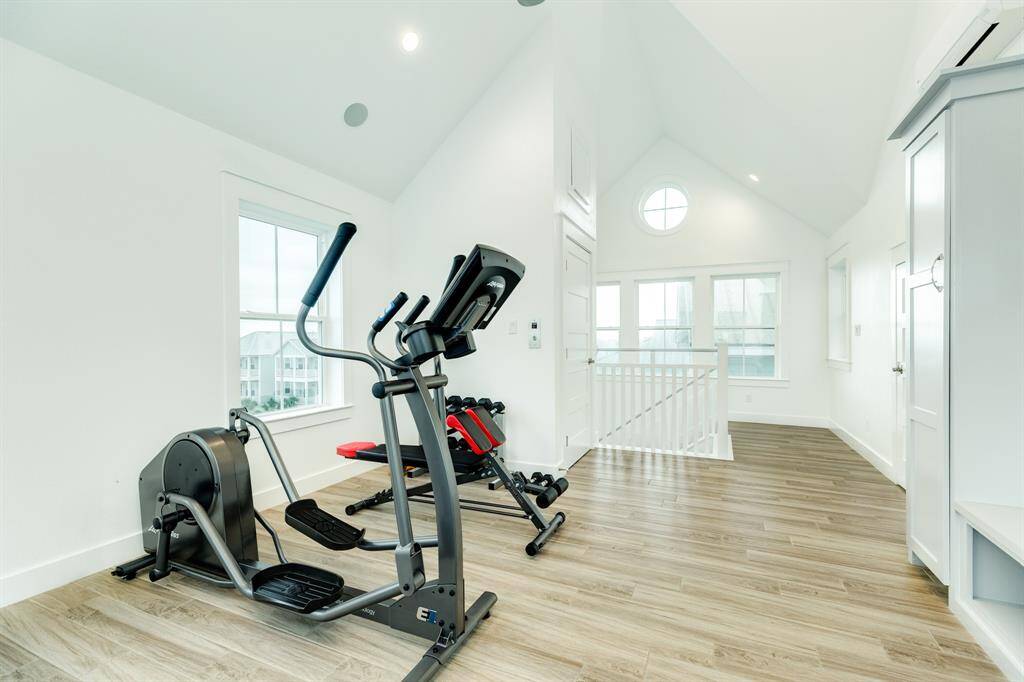 A wonderful work out space and it would make a wonderful home office.