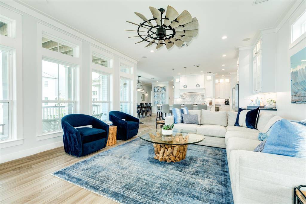 The living room, dining room and kitchen are open so entertaining is easy and comfortable.