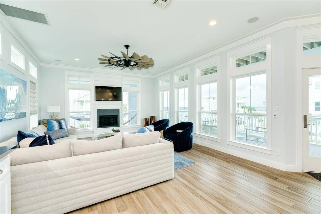 The views out of the windows peer through the porch and directly to the beach.  The view actually becomes part of the living space.