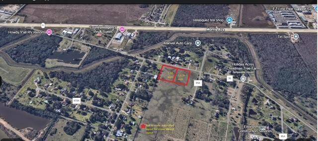 Note 2 lots with super easy access to hwy 6 in high sandy loam Mustang bayou ridge out of flood zone