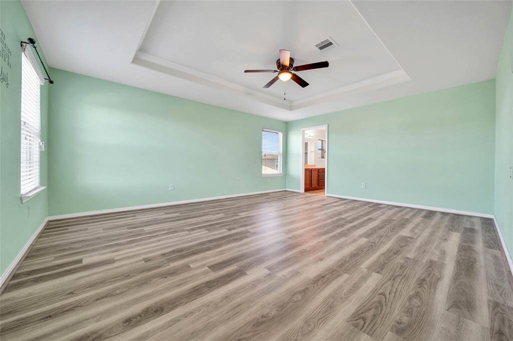 Owner retreat with tray ceiling