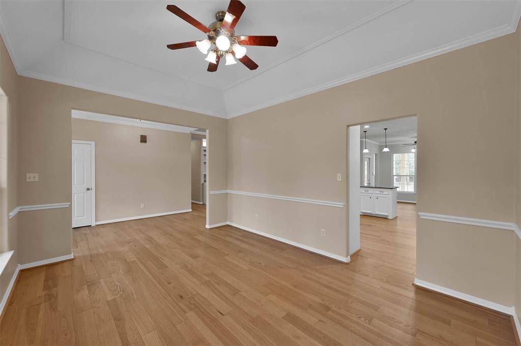 Formal dining room at the front of the home.