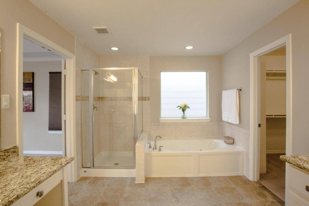 Opposite view of master bathroom