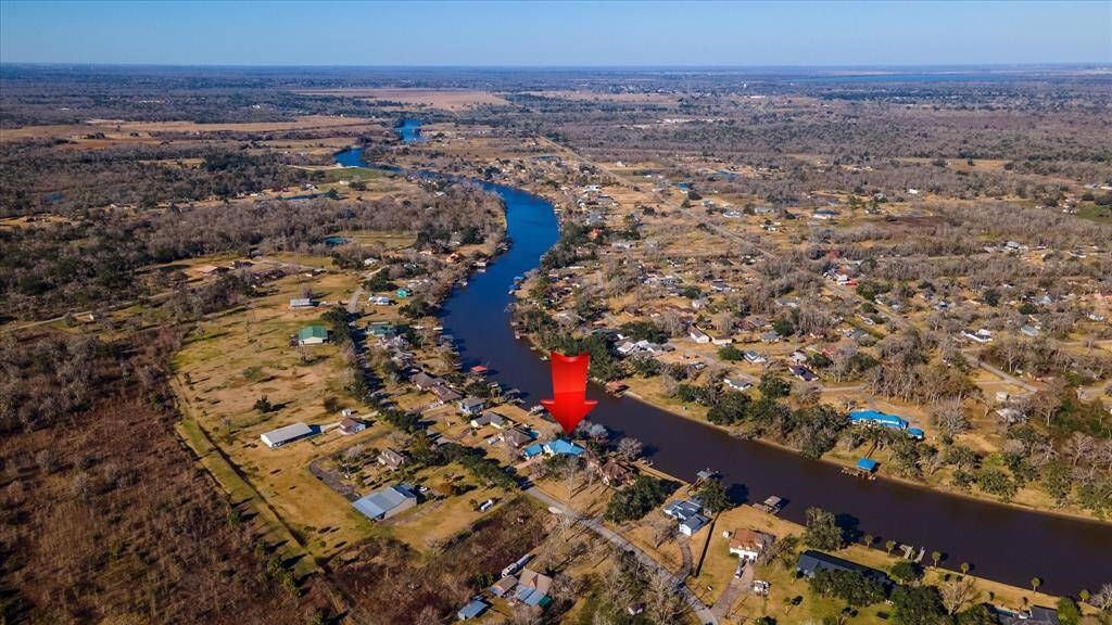 Aerial view of river