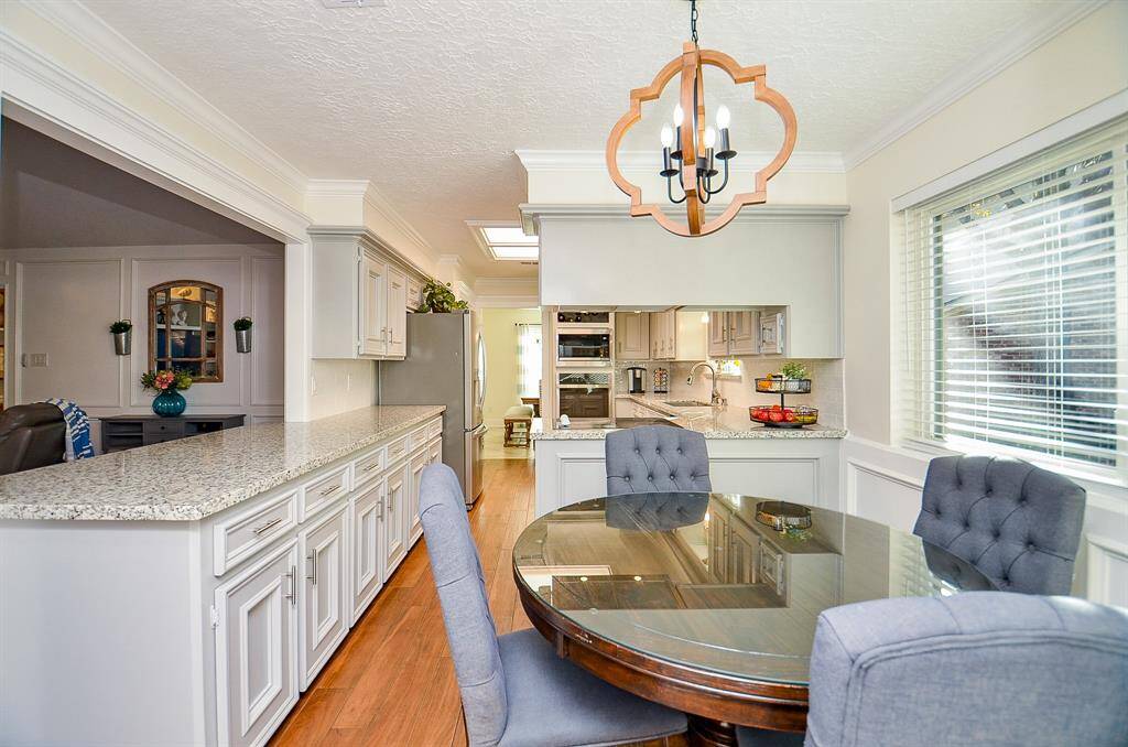 This is a photo taken from the breakfast are towards the kitchen.