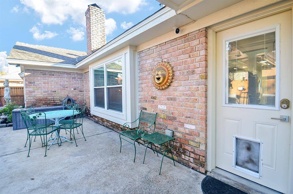 This is a photo of the back yard patio area.