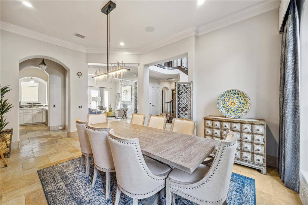 Formal dining room located off the entry