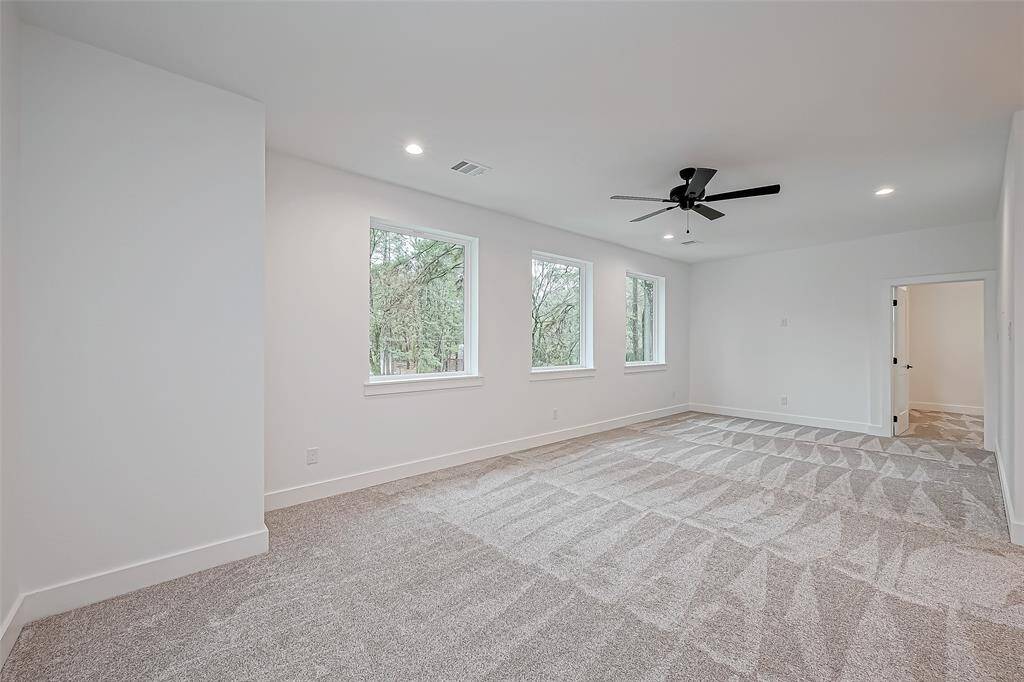 Another view of the game room with big picture windows.
