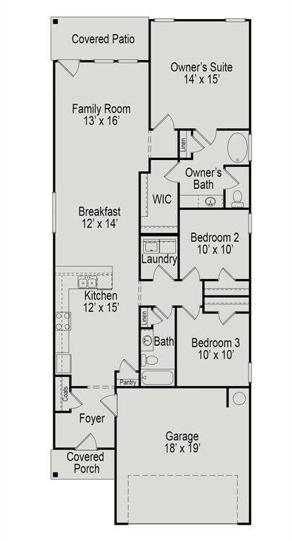 Sample floor plan photo used for illustrative purposes only. Upgrades, selections options, and colors will vary.