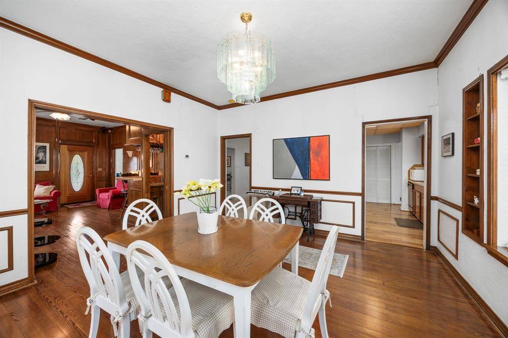From the dining room, you have access to the kitchen and secondary bedroom.