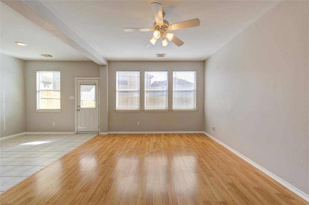 Family room overlooks the backyard and has plenty of natural light.