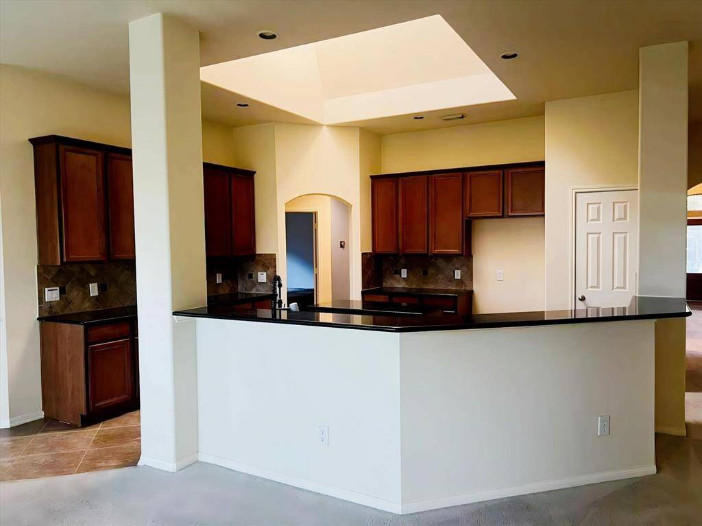 Kitchen with skylight