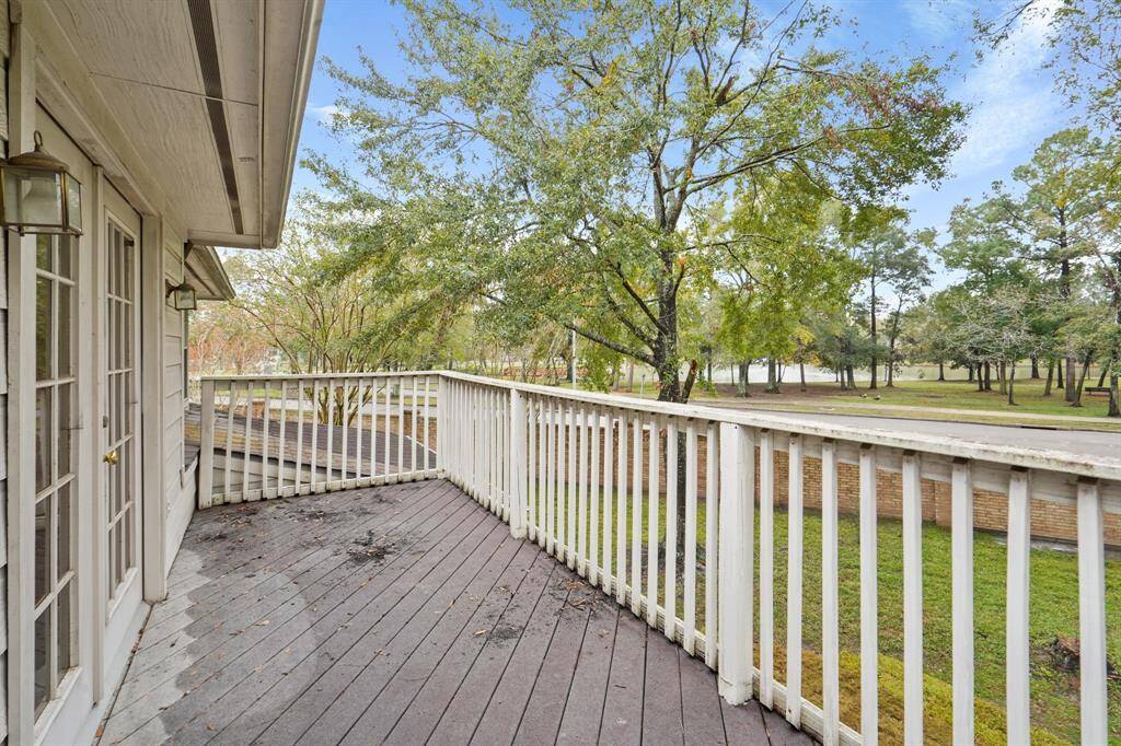 Tranquil second floor balcony.