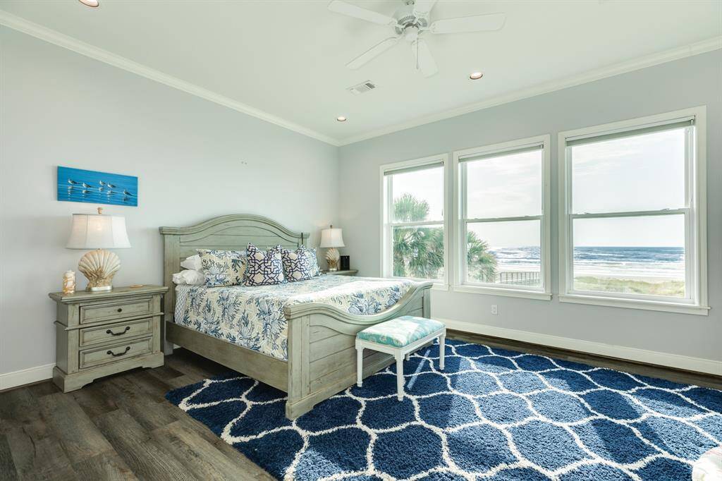 Primary bedroom, located on first floor of home.