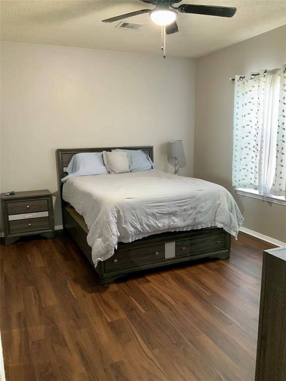 Primary bedroom on other side of house