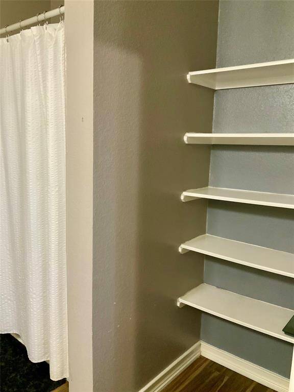 Primary bathroom shelves