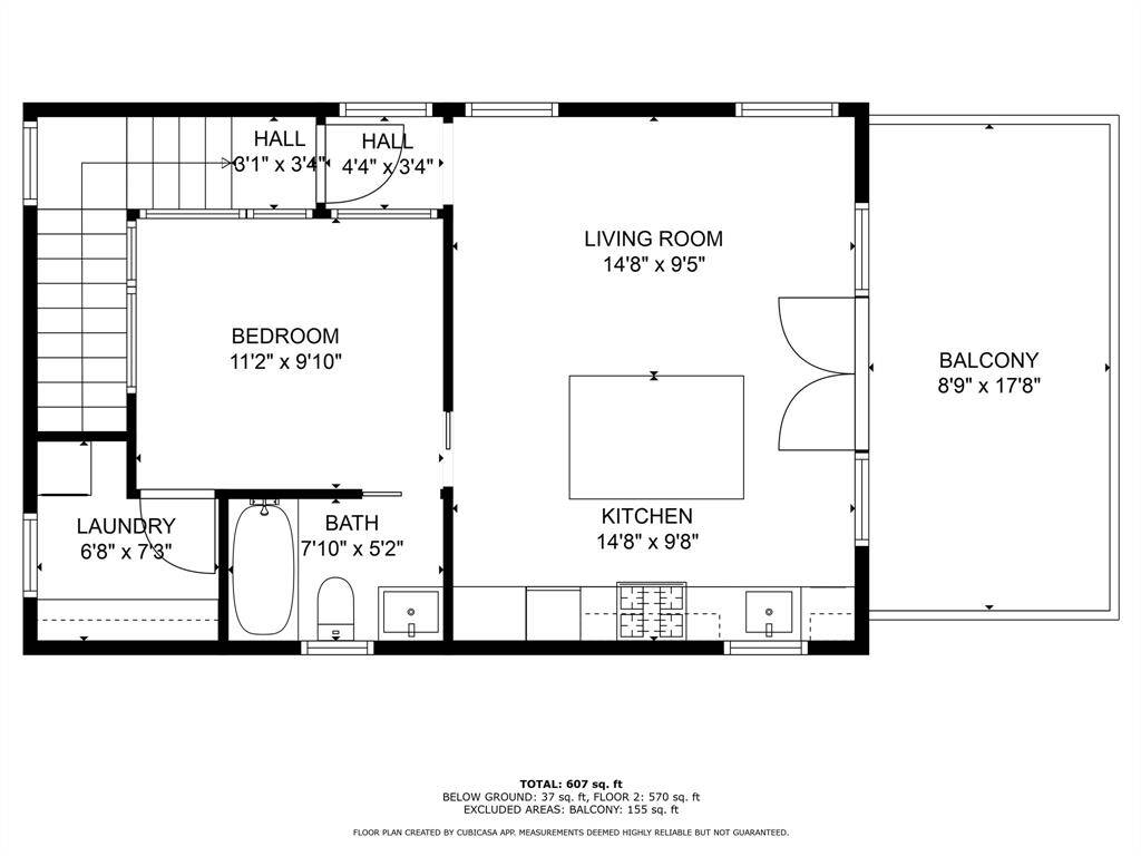 Garage apartment floor plan.