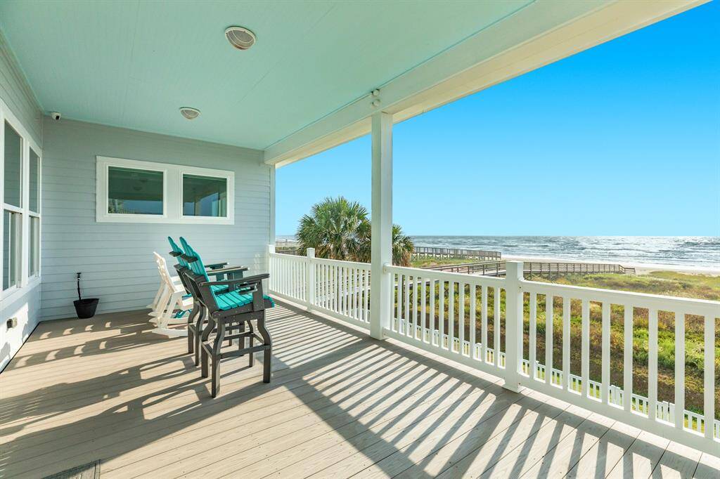 Why not pull up a chair and enjoy this view of the beach front & gulf? You will love the covered deck, open to the prevailing breezes, and composite deck and rail systems.