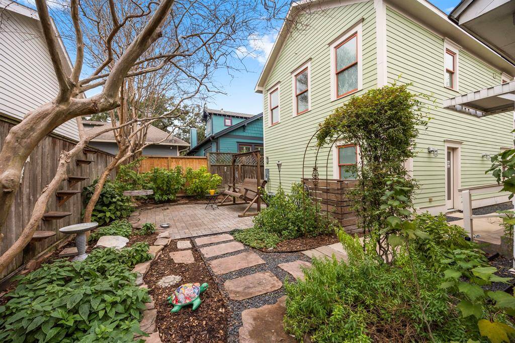 POV from main house overlooking backyard and garage apartment.