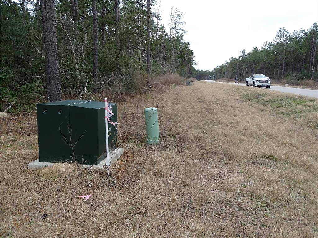Looking from start of lot to next utility box to mark the end of lot