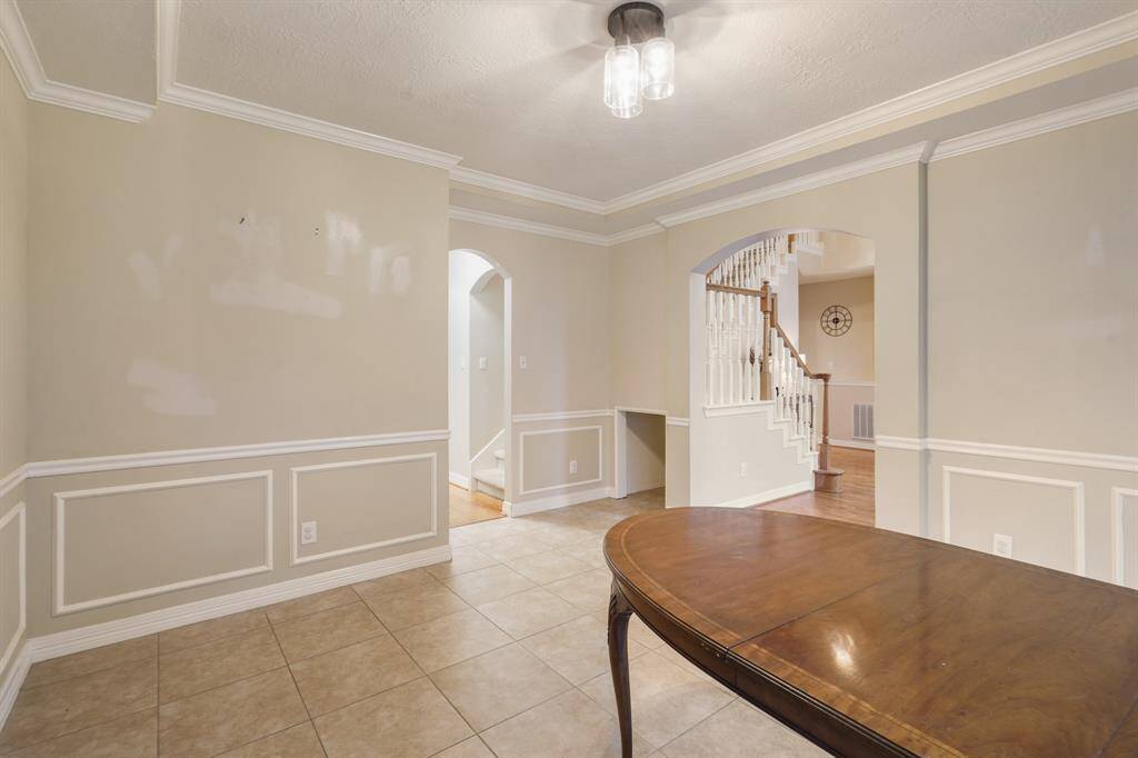 Another angle shows how spacious this dining room is.